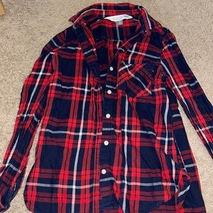 Old navy red white & blue flannel